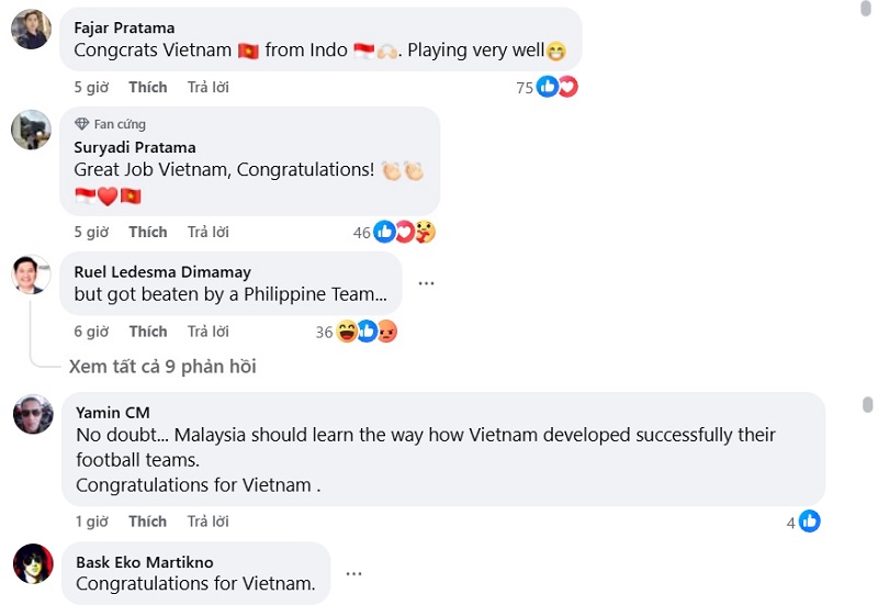 CĐV Indonesia v&agrave; Malaysia tranh luận r&ocirc;m rả sau m&agrave;n ngược d&ograve;ng kinh điển của U22 Việt Nam - Ảnh 3